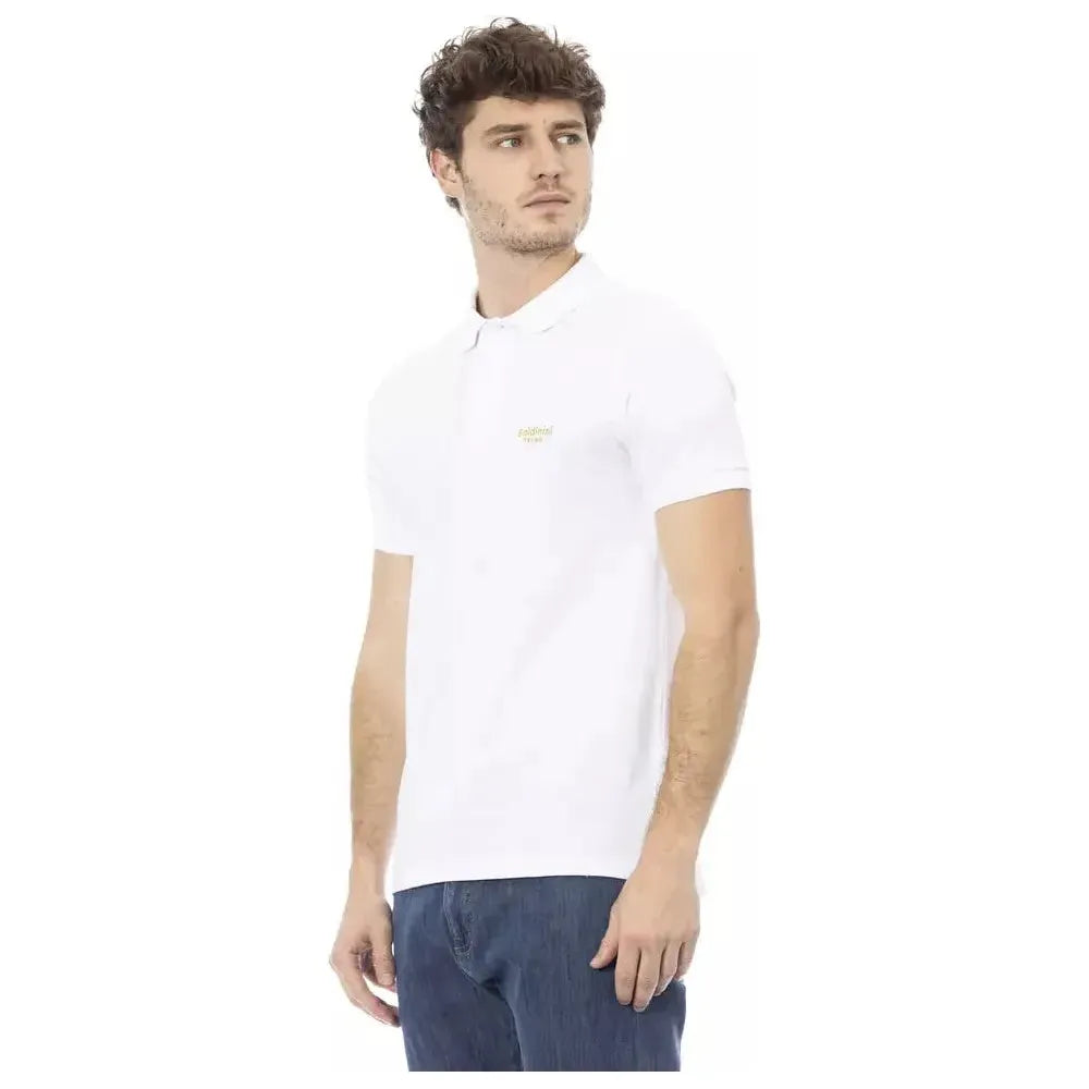 Baldinini Trend White Cotton Men Polo Shirt