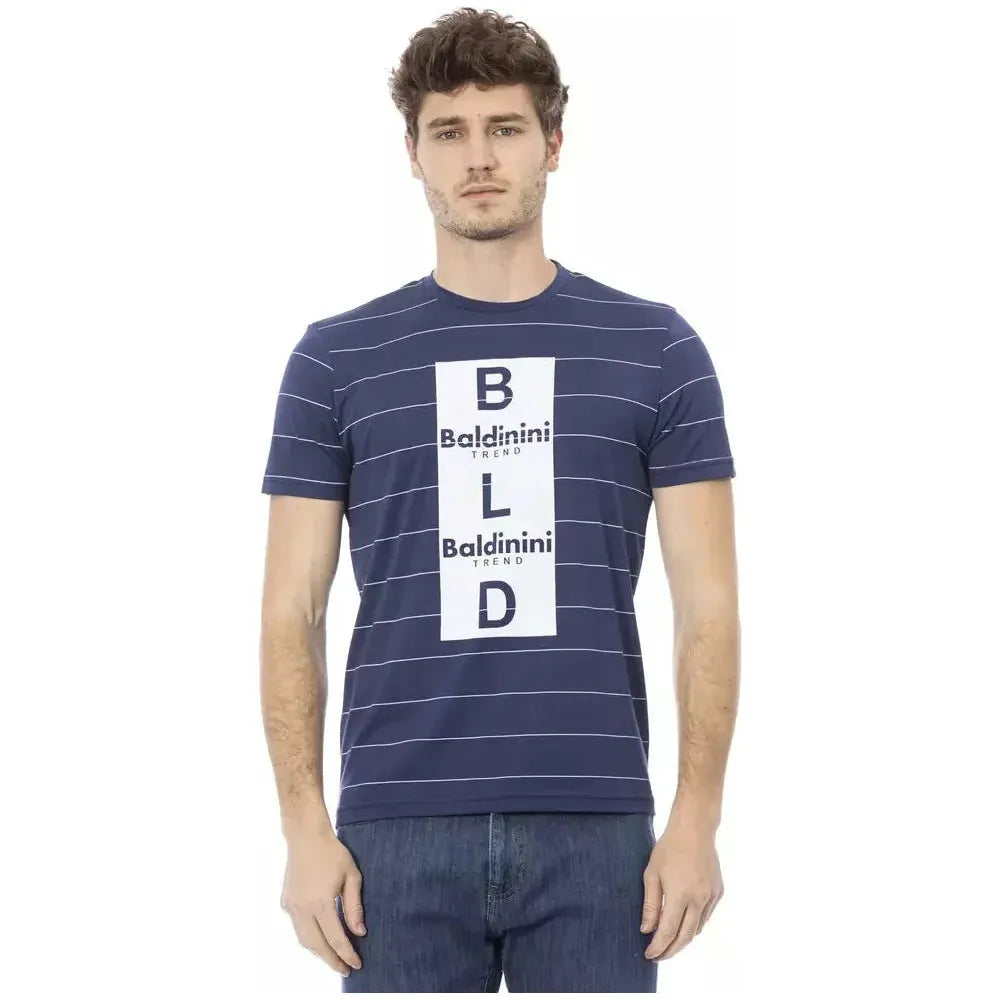 Baldinini Trend Blue Cotton Men T-Shirt
