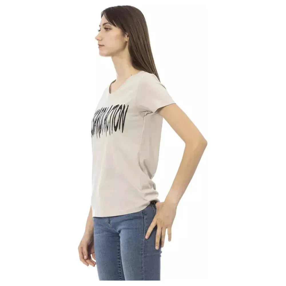 Trussardi Action Beige Cotton Women T-Shirt