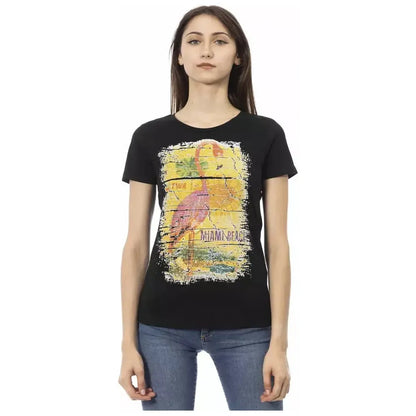 Trussardi Action Black Cotton Women T-Shirt