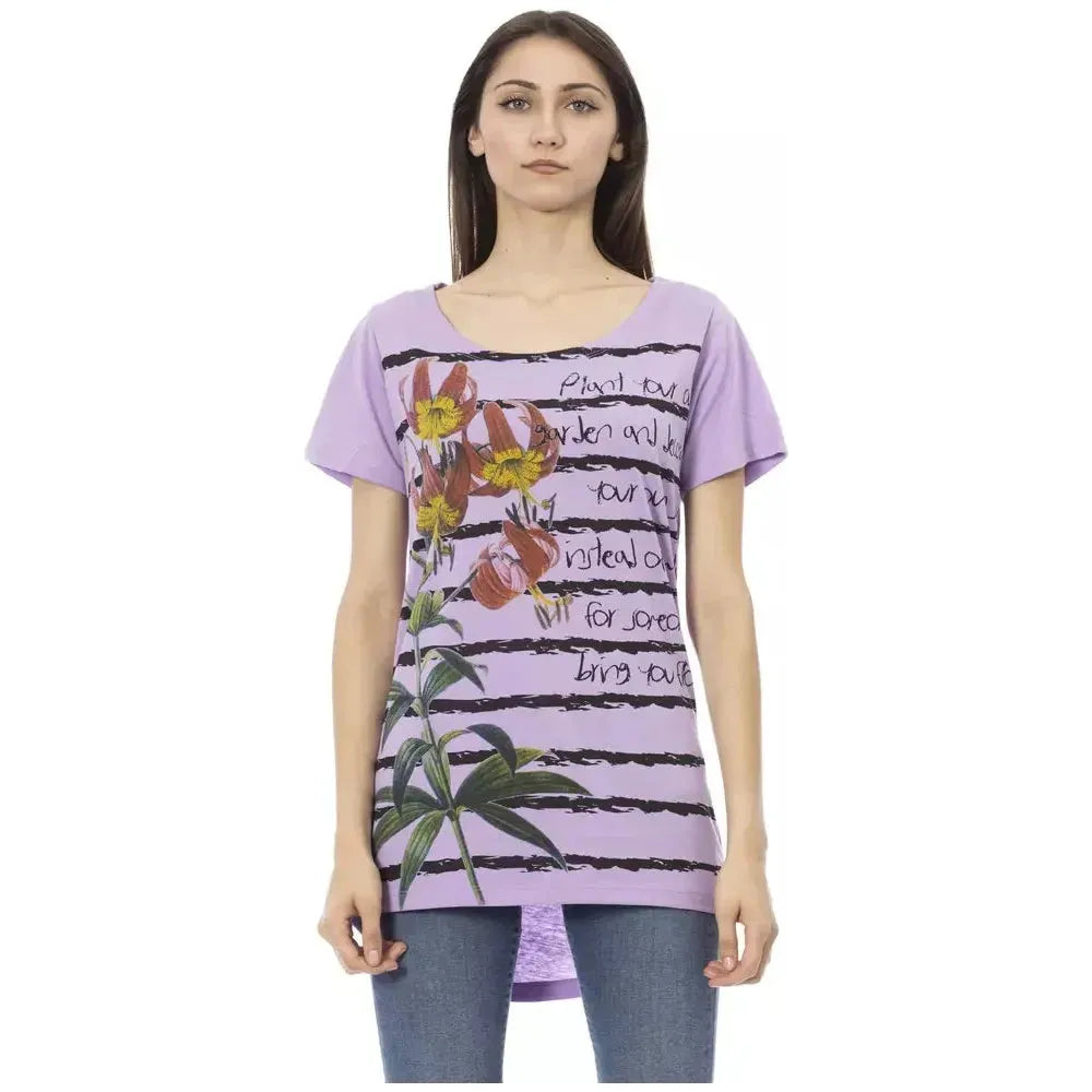 Trussardi Action Purple Cotton T-Shirt