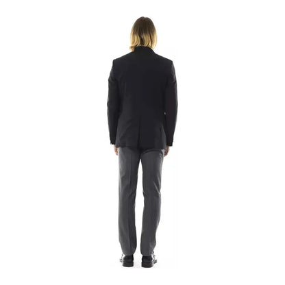 Uominitaliani Black Wool Mens Blazer