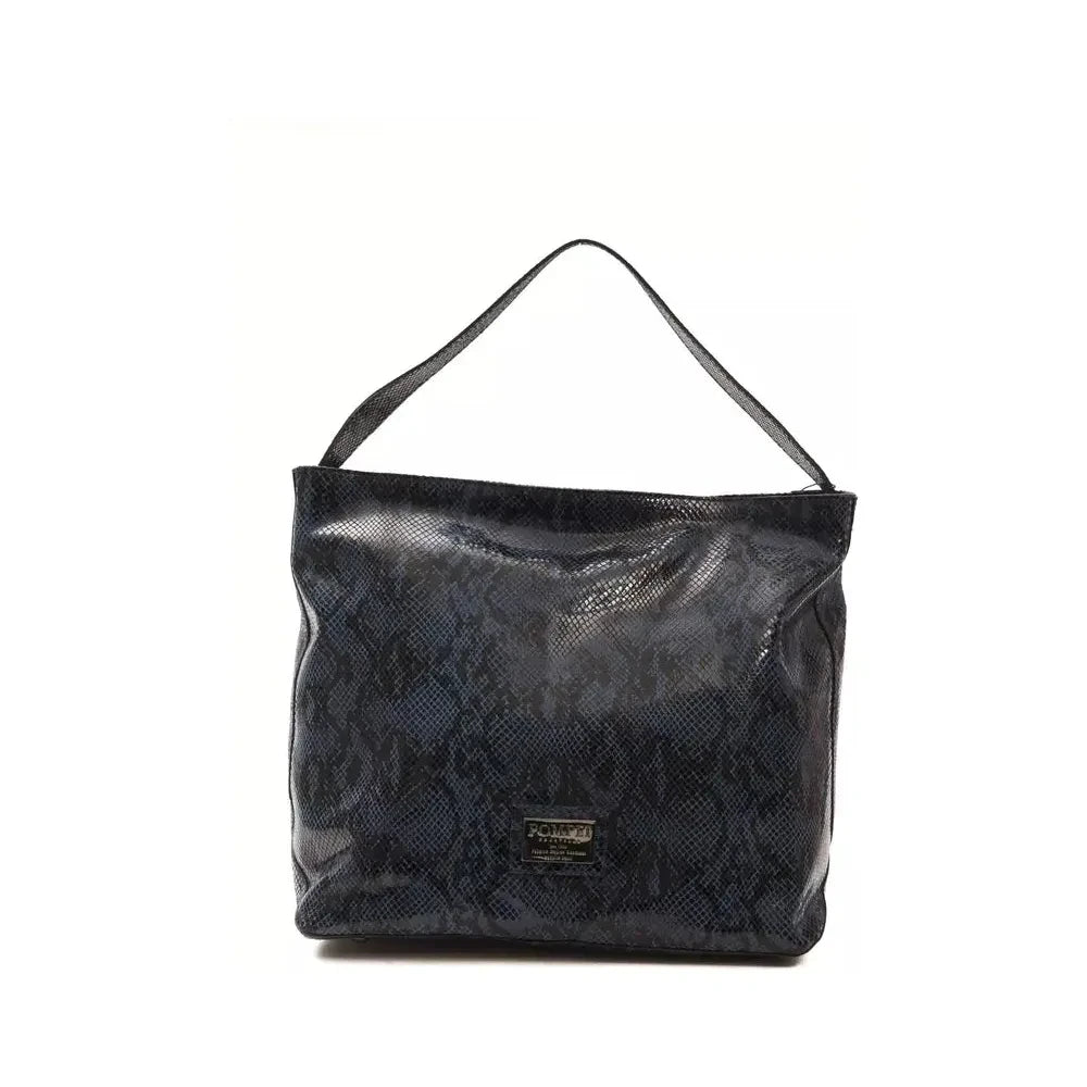 Pompei Donatella Blue Leather Women Shoulder Bag WOMAN SHOULDER BAGS
