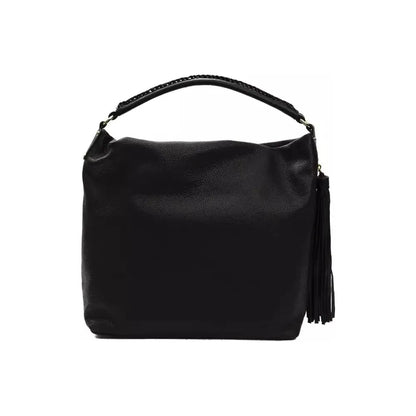 Pompei Donatella Black Leather Women Shoulder Bag
