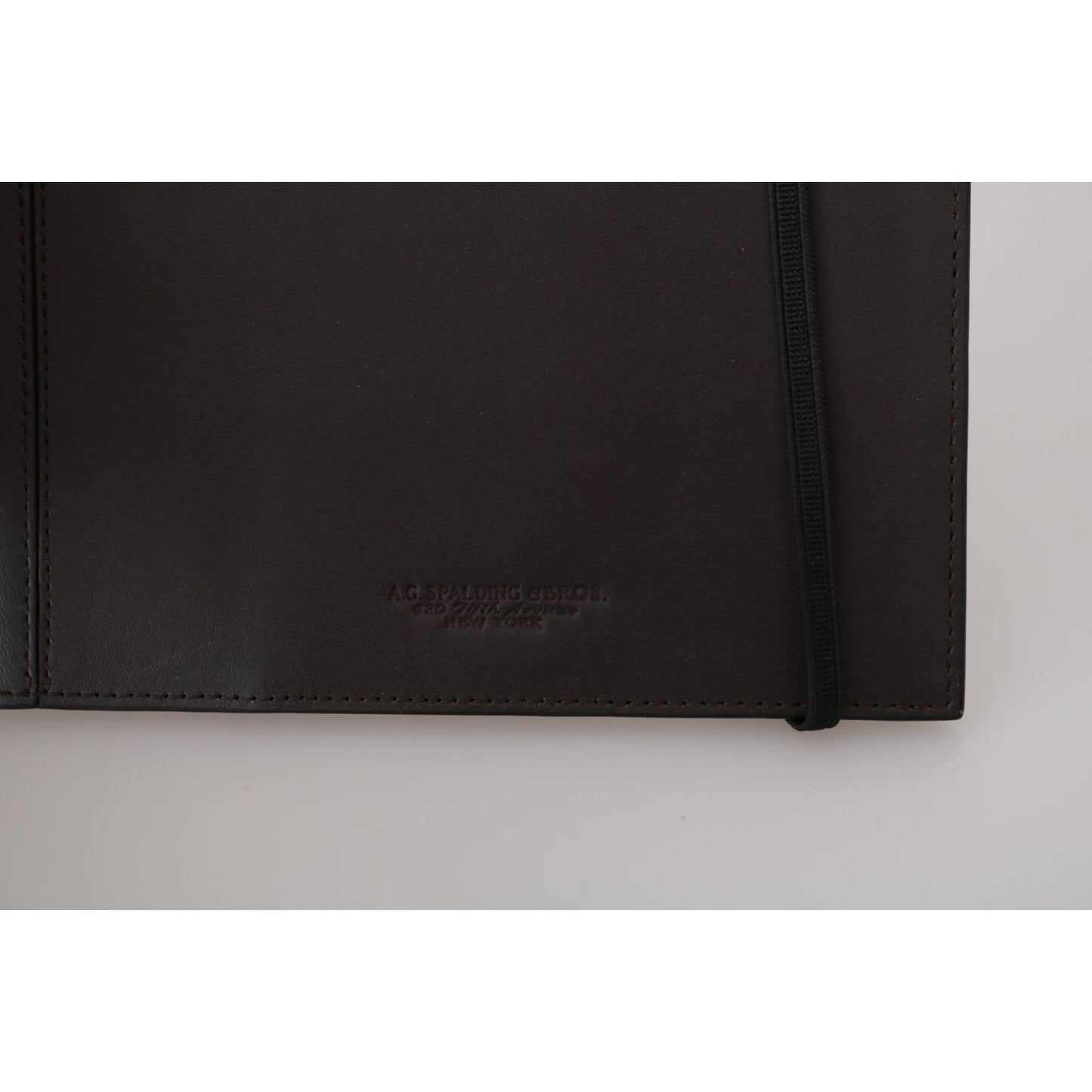 A.G. Spalding & Bros Black Leather Bifold Travel Holder Logo Wallet