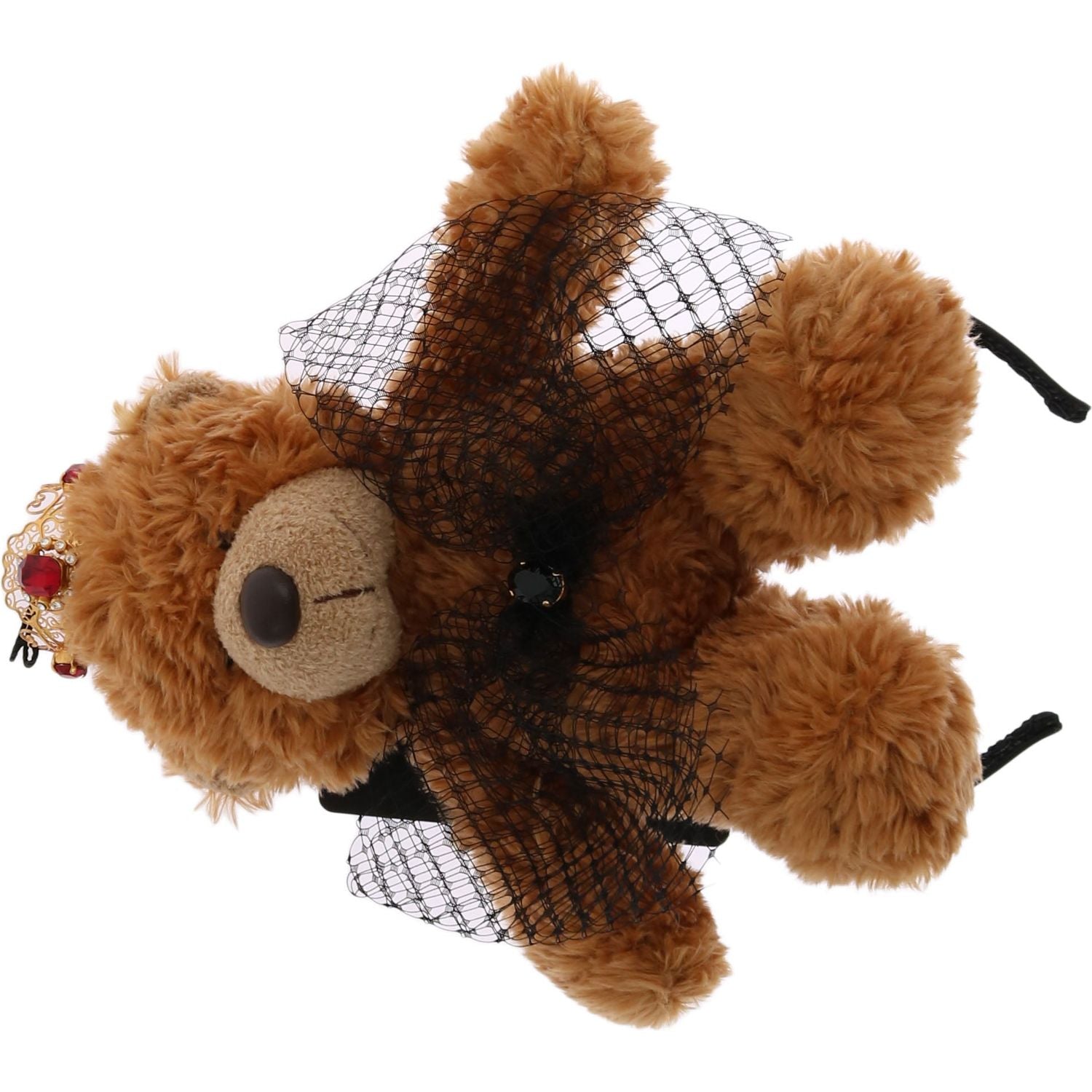 Dolce & Gabbana Teddy Bear Gold Crystal  Crown Tiara Diadem Hair Band