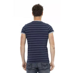 Trussardi Action Blue Cotton Men T-Shirt