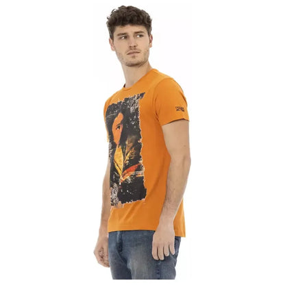 Trussardi Action Orange Cotton Men T-Shirt
