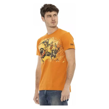 Trussardi Action Orange Cotton Men T-Shirt