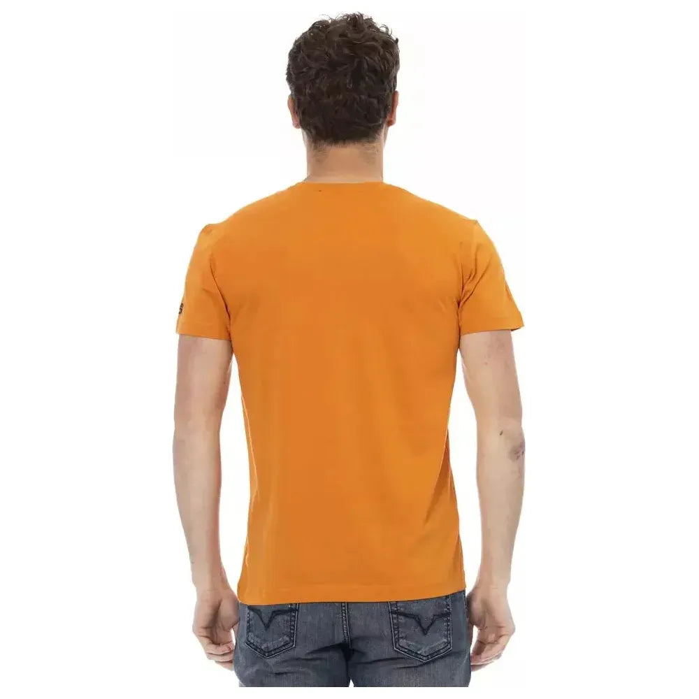 Trussardi Action Orange Cotton Men T-Shirt