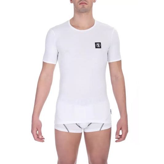 Bikkembergs White Cotton Men T-Shirt