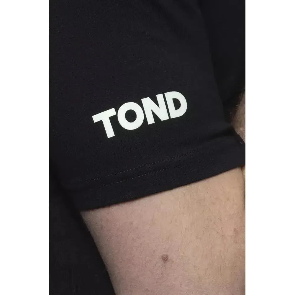 Tond Black Cotton Men T-Shirt
