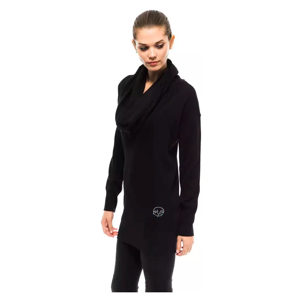 Montana Blu Black Wool Women Sweater