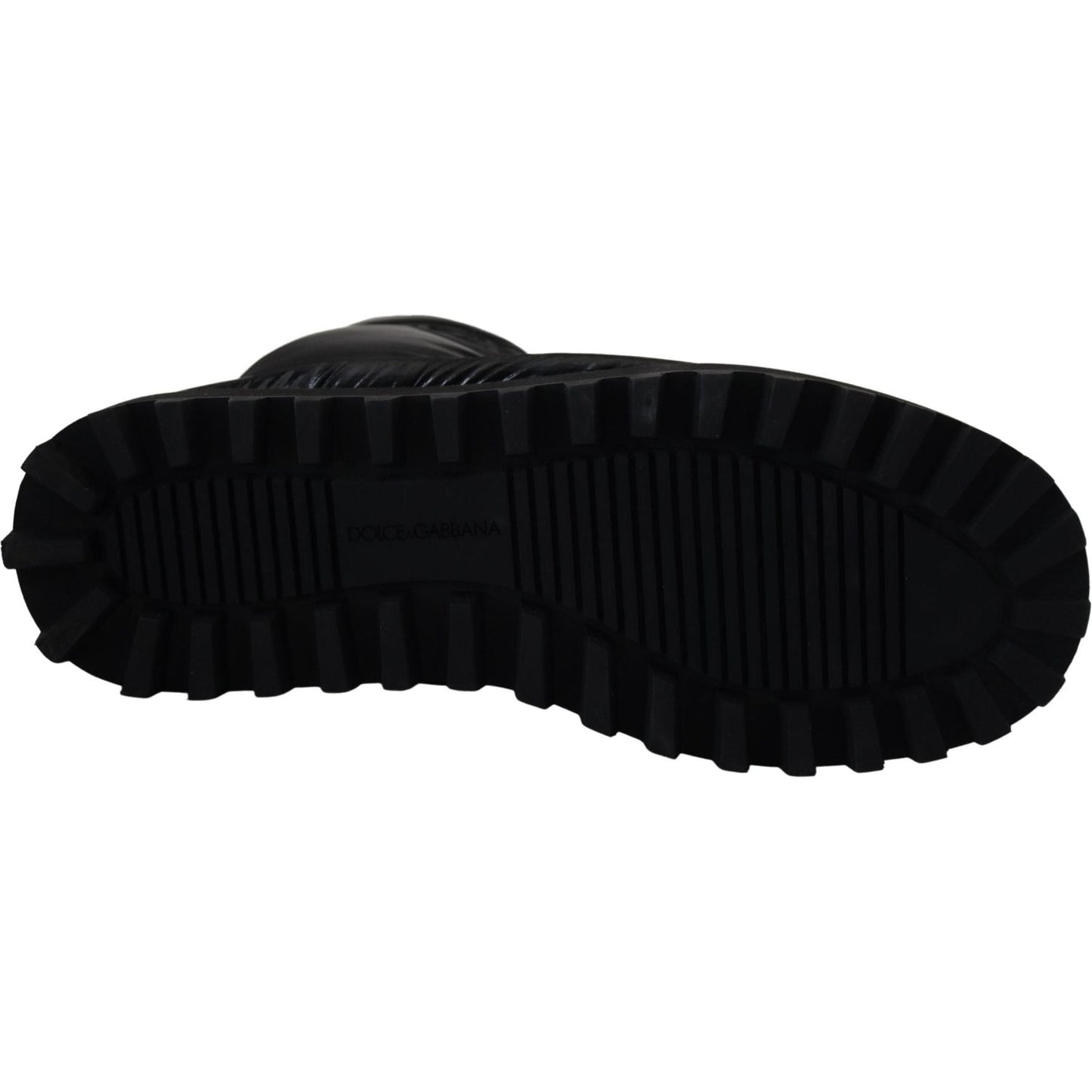 Dolce & Gabbana Black Boots Padded Mid Calf Winter Shoes