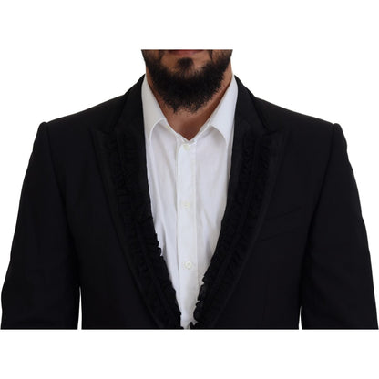 Dolce & Gabbana Black MARTINI Slim Fit Jacket Blazer