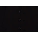 Dolce & Gabbana Dark Blue Wool Stretch Waistcoat Formal Vest