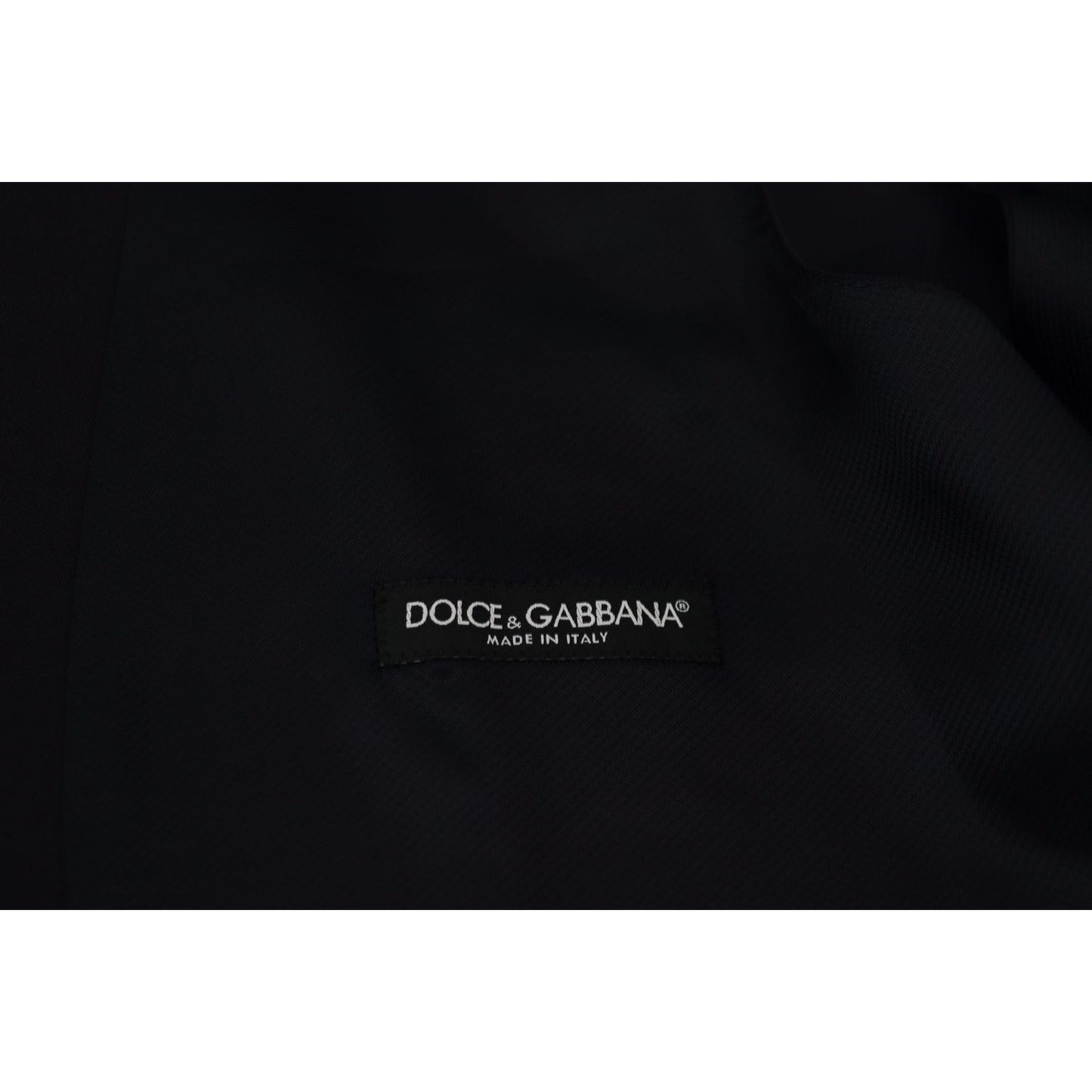 Dolce & Gabbana Dark Blue Wool Stretch Waistcoat Formal Vest