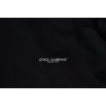 Dolce & Gabbana Dark Blue Wool Stretch Waistcoat Formal Vest