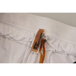 John Galliano White Cotton Logo Loose Men Pants