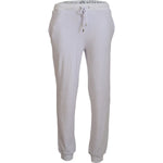 John Galliano White Cotton Logo Mens Jogger Pants