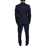 Dolce & Gabbana Blue Wool MARTINI 2 Piece Slim Fit Suit