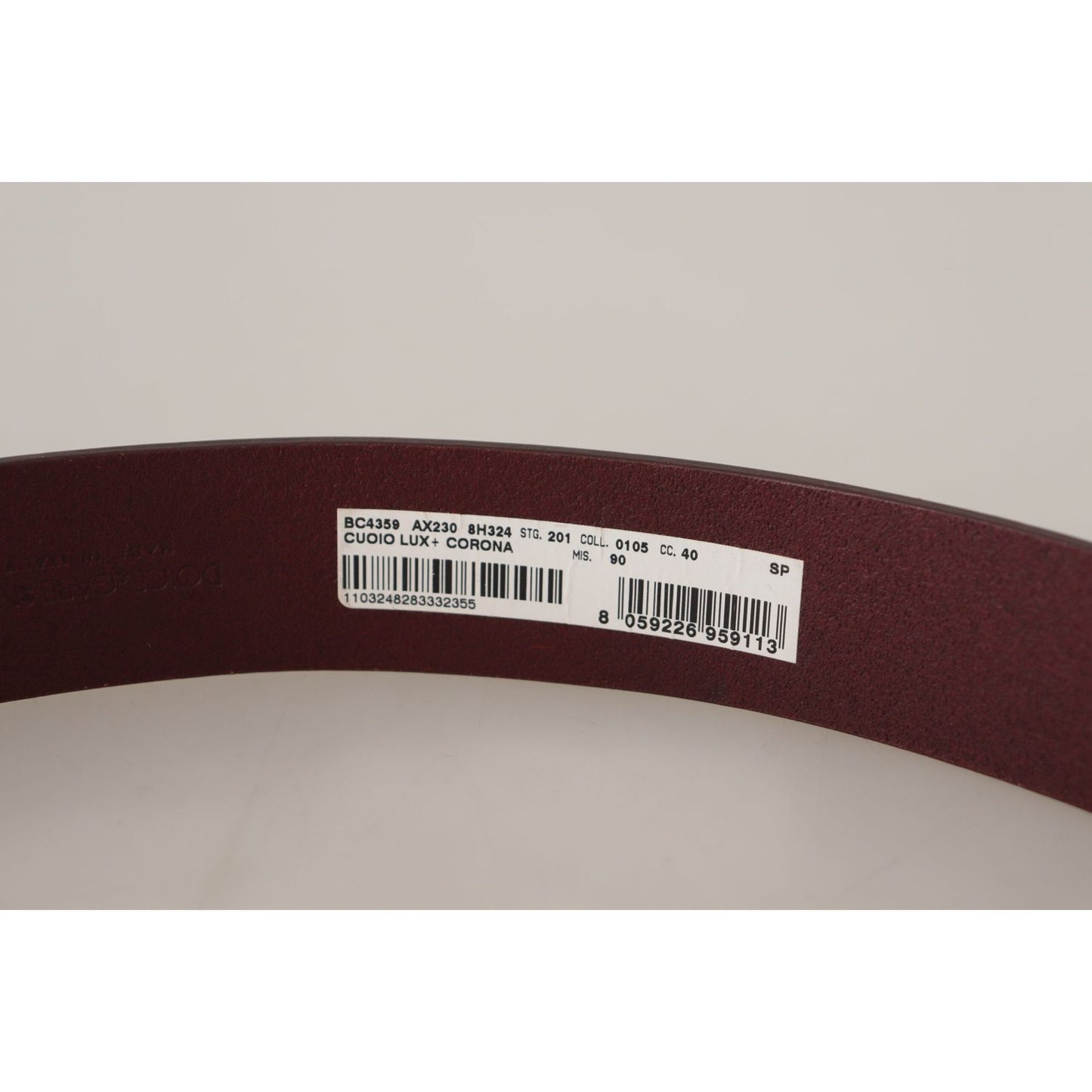 Dolce & Gabbana Brown Leather Silver Metal Crown Buckle Belt