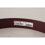 Dolce & Gabbana Brown Leather Silver Metal Crown Buckle Belt
