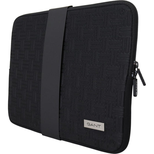 Gant Black Padded Pouch Bag Zipper Cover Sleeve Case