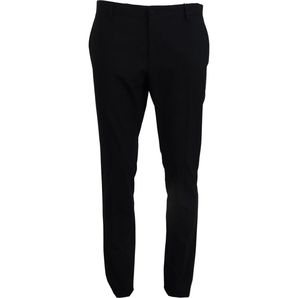 Dolce & Gabbana Blue Wool Stretch Dress Formal Slim Fit Pant