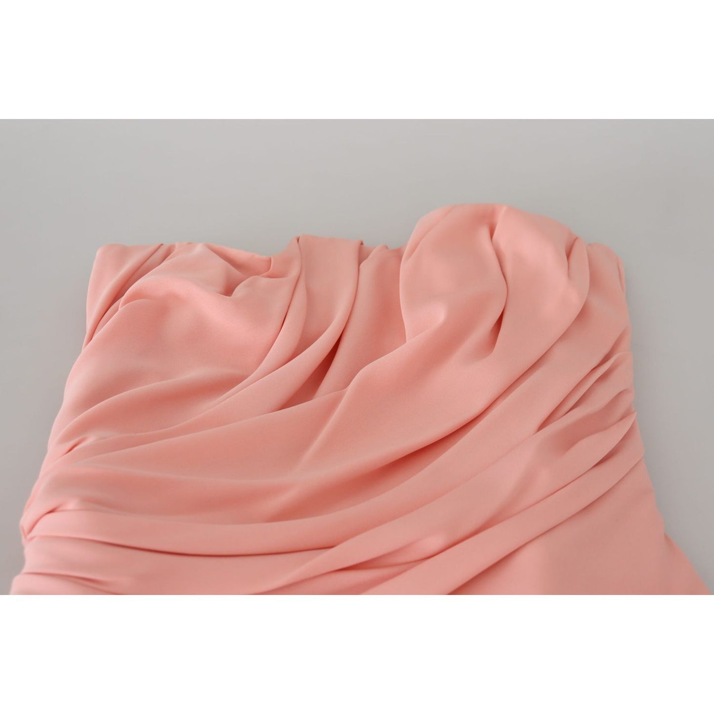 Dolce & Gabbana Pink Silk Stretch Strapless Sheath Dress DR28878-42