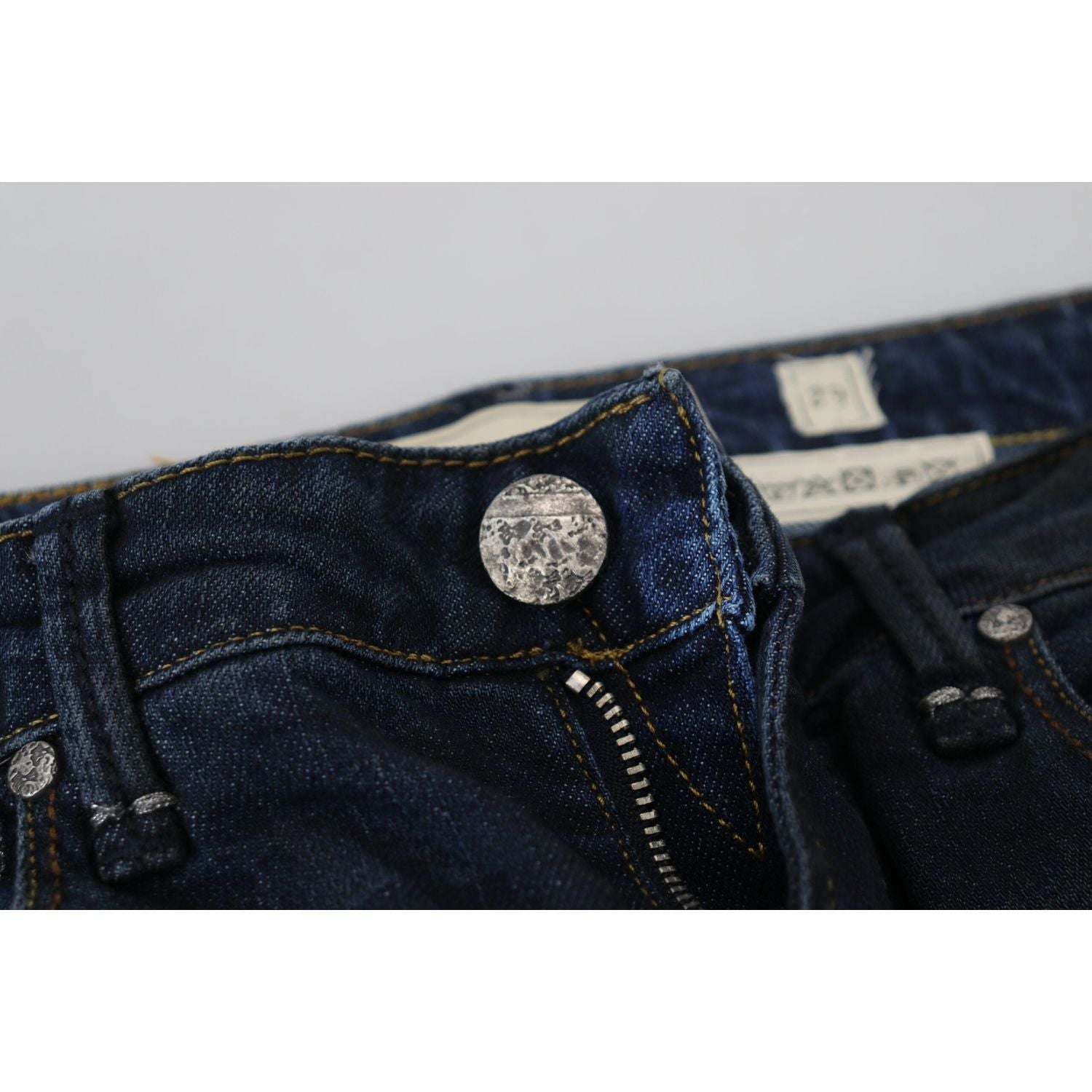 Acht Blue Cotton Skinny Low Waist Women Casual Denim Jeans