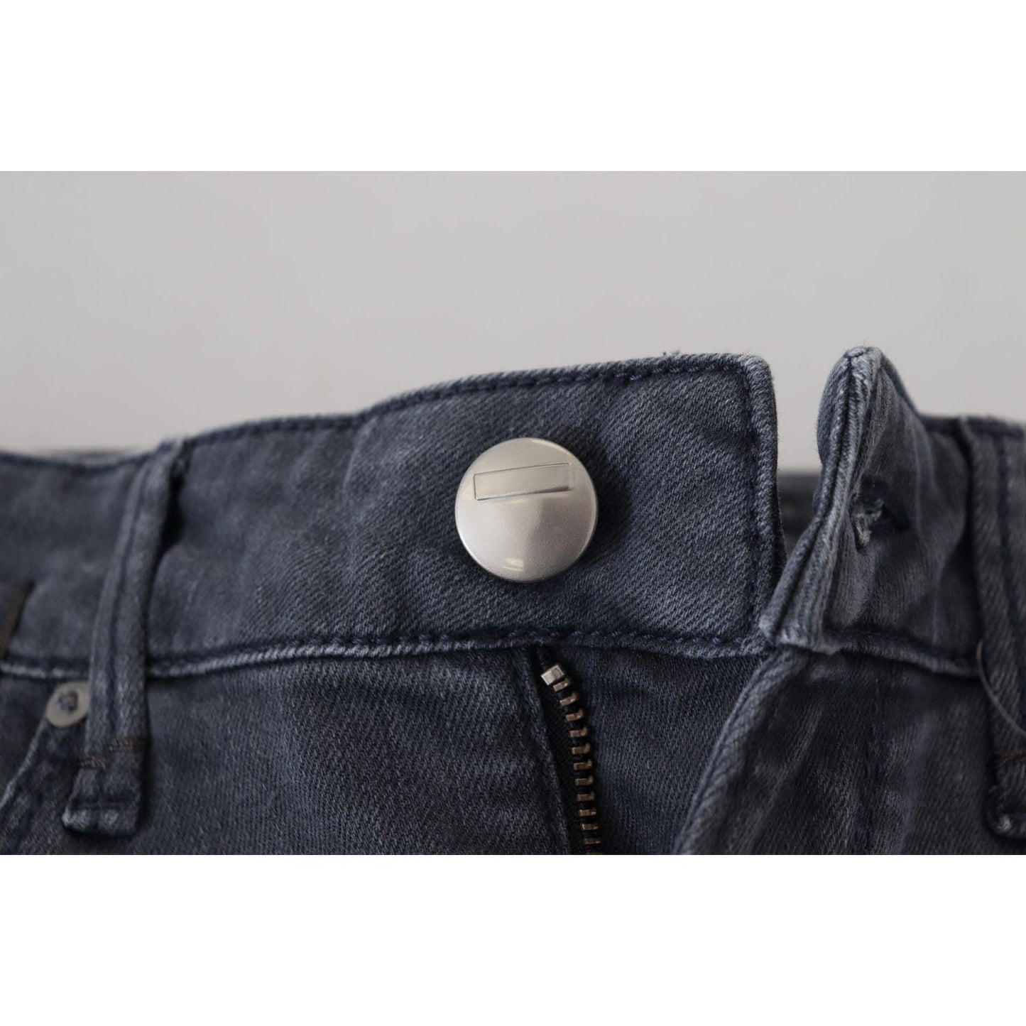 Acht Gray Cotton Skinny Low Waist Women Casual Denim Jeans