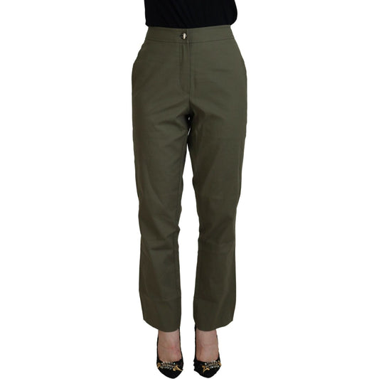 LAUREL Elegant Tapered Green Pants - Chic Everyday Wear LAUREL Dark Slate Gray