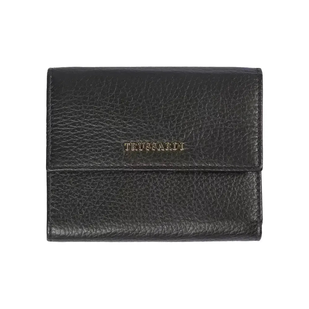 Trussardi Black Leather Women Wallet