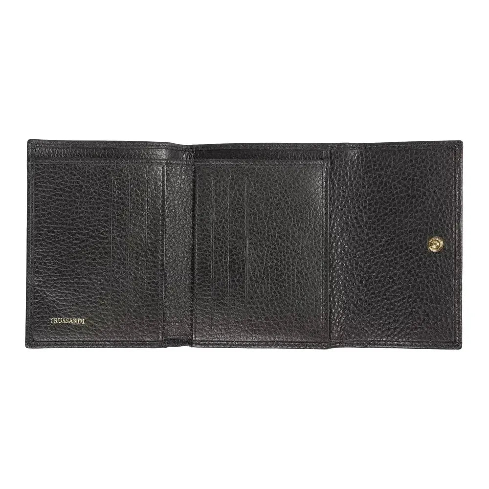 Trussardi Black Leather Women Wallet
