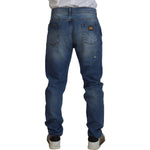 Dolce & Gabbana Blue Washed Skinny Cotton Denim Jeans
