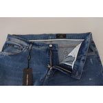 Dolce & Gabbana Blue Washed Skinny Cotton Denim Jeans
