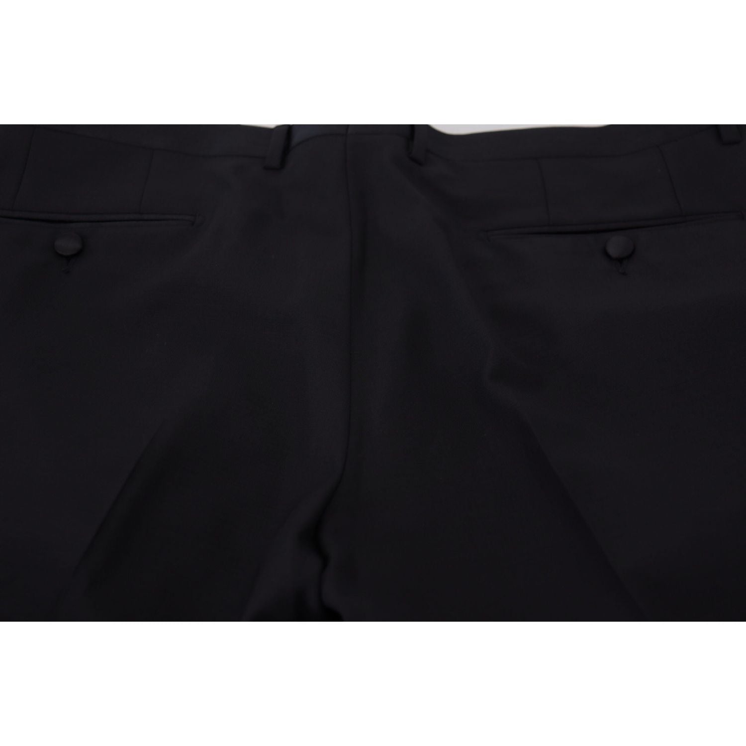 Dolce & Gabbana Black Dress Wool Silk Trouser Pants