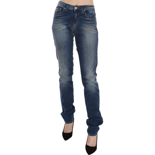 Fiorucci Svelte Mid Waist Slim Jeans in Vintage Blue Fiorucci Dark Slate Gray