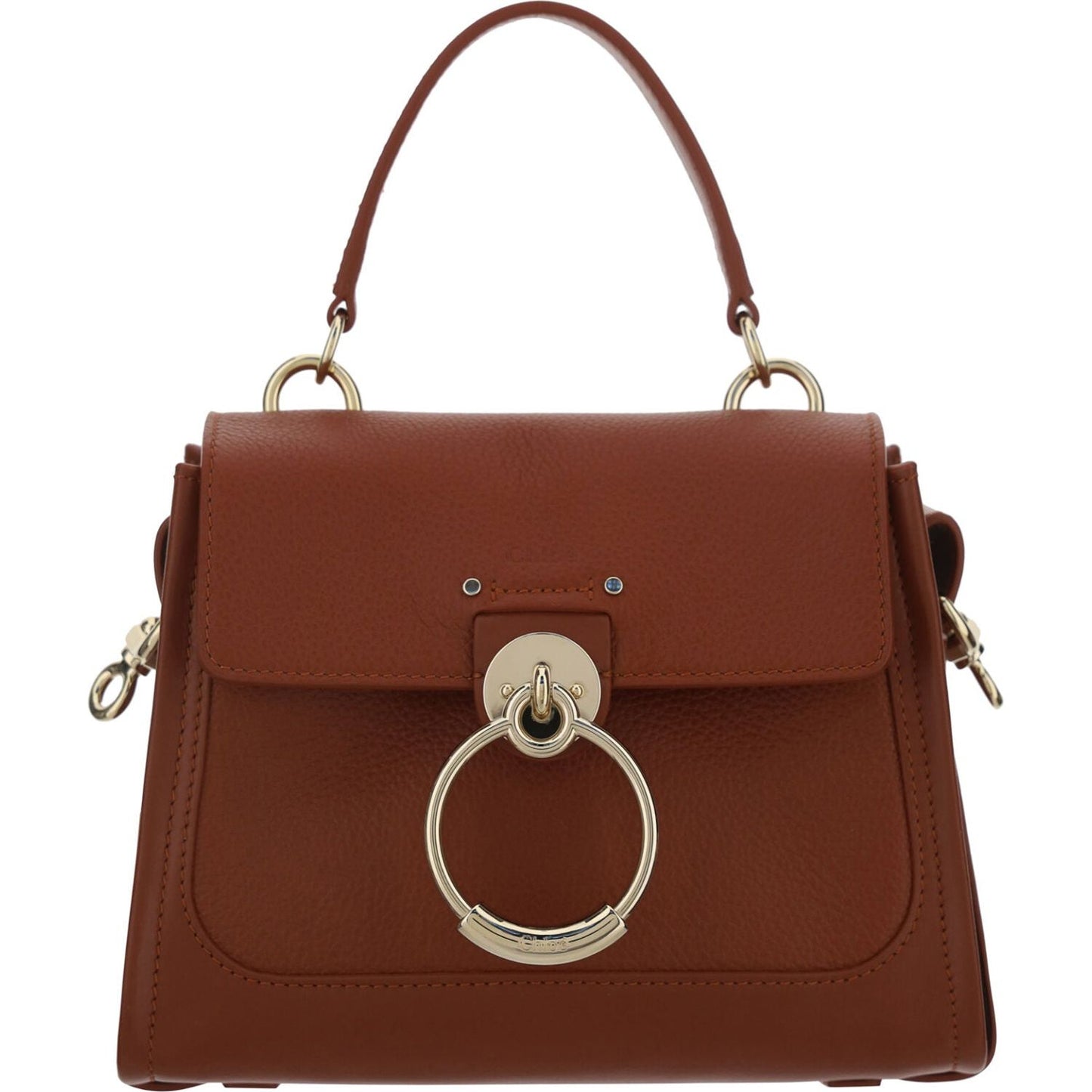 Chloé Brown Calf Leather Tess Handbag
