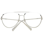 Tod's Gold Women Glasses Frame in aviator style with metal full-rim design, gold color, demo plastic lenses, size 56-16-140.