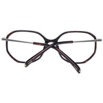 Maje Brown Women Glasses Frame with full-rim round plastic design and demo lenses, size 51-15-135, includes branded case.