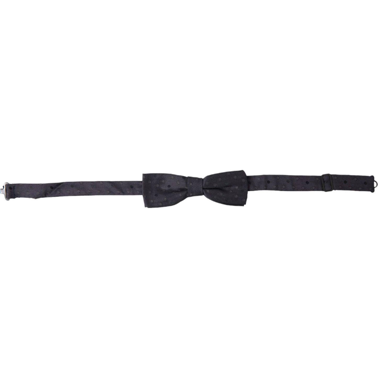 Dolce & Gabbana Blue Polka Dot Silk Adjustable Neck Men Papillon Bow Tie