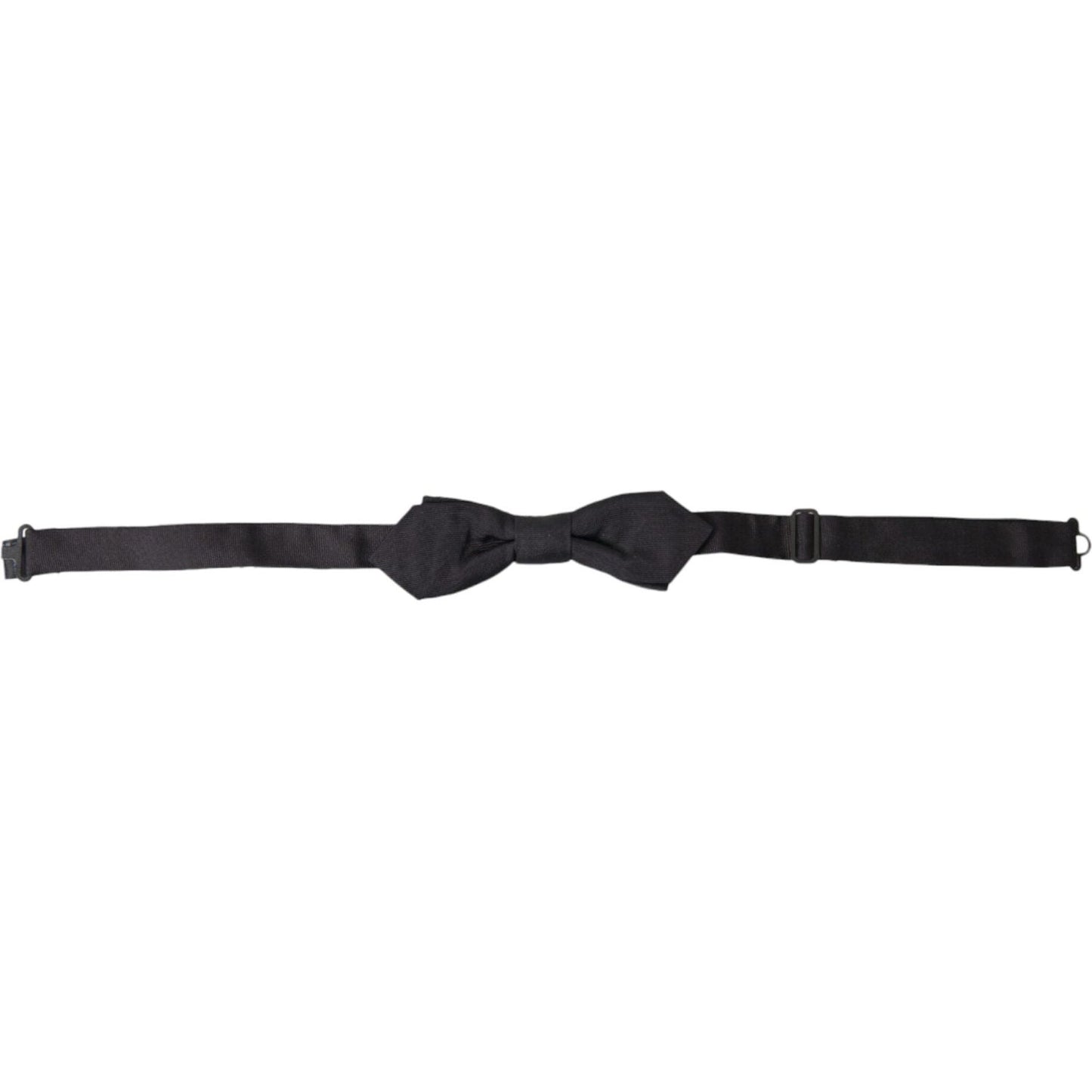 Dolce & Gabbana Black Silk Adjustable Neck Men Papillon Bow Tie