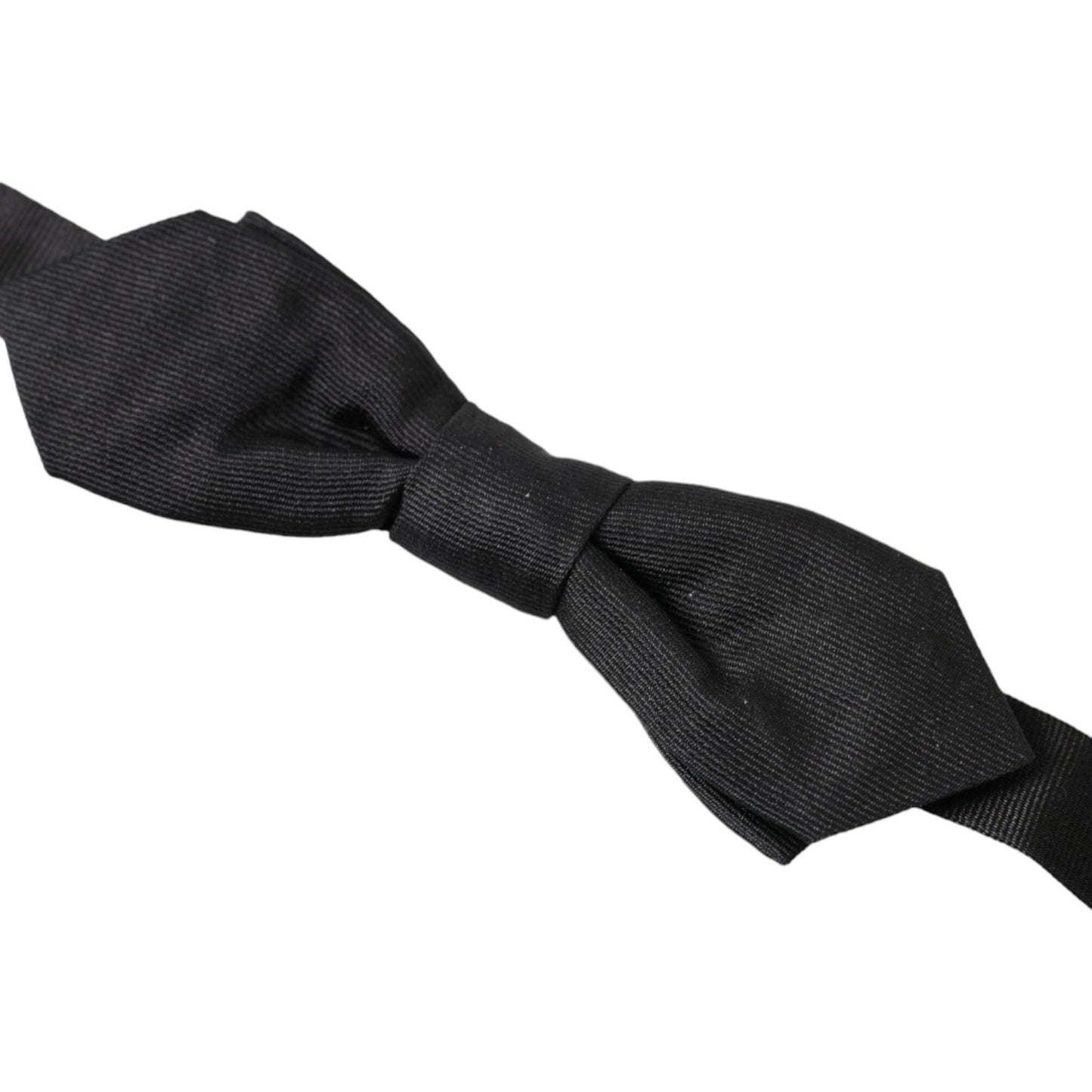 Dolce & Gabbana Black Silk Adjustable Neck Men Papillon Bow Tie