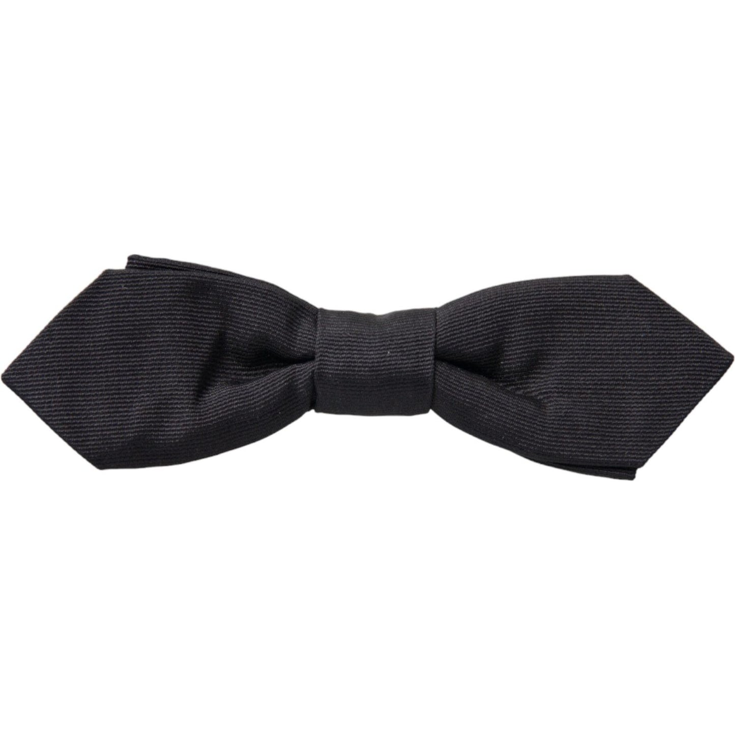 Dolce & Gabbana Black Silk Adjustable Neck Men Papillon Bow Tie