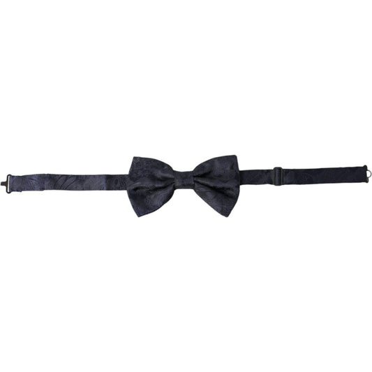 Dolce & Gabbana Blue Silk Adjustable Neck Men Papillon Bow Tie