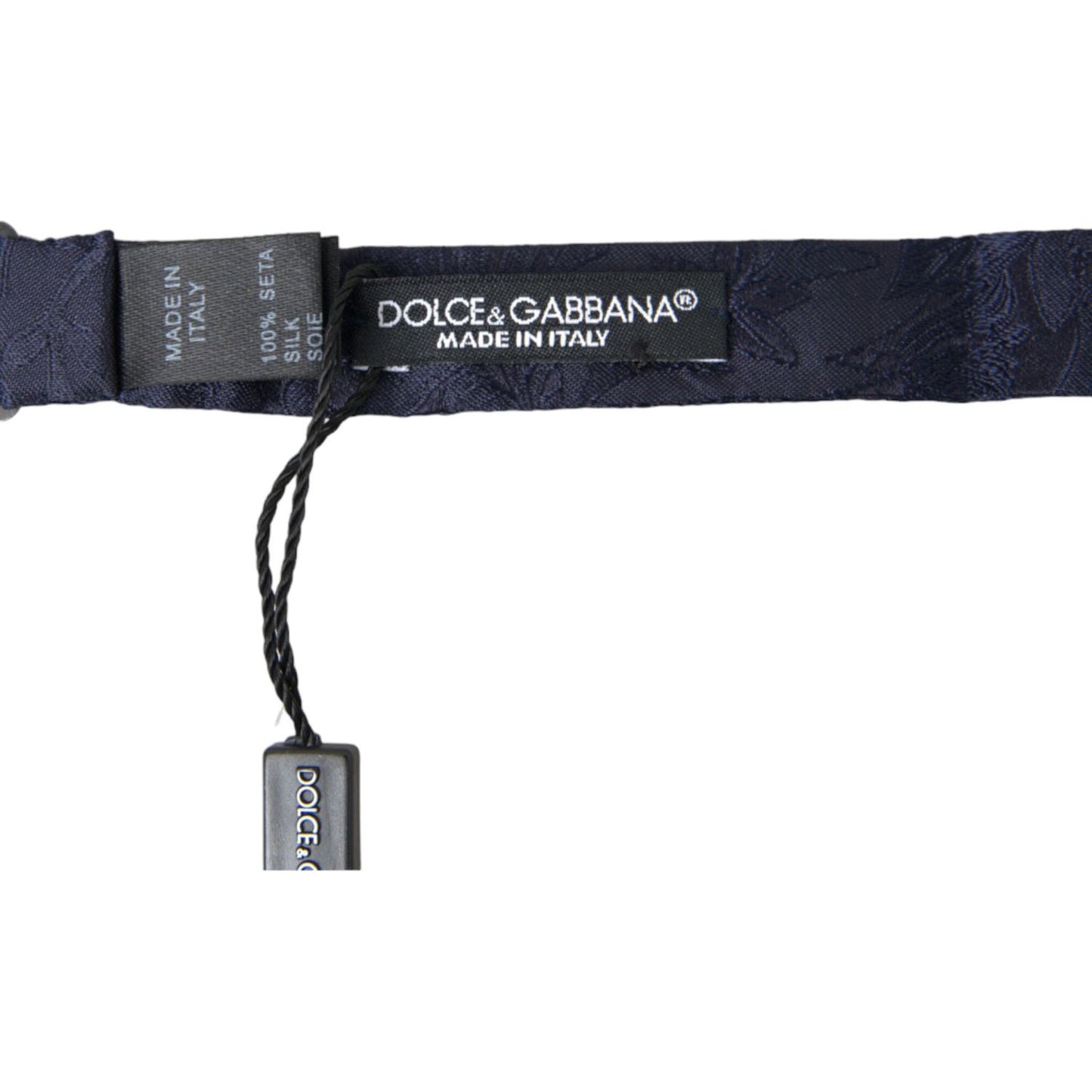 Dolce & Gabbana Blue Silk Adjustable Neck Men Papillon Bow Tie