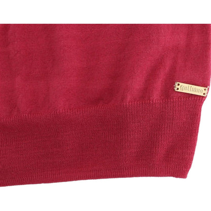 John Galliano Pink wool knit top