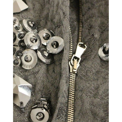 Dolce & Gabbana Black floral crystal embedded dress